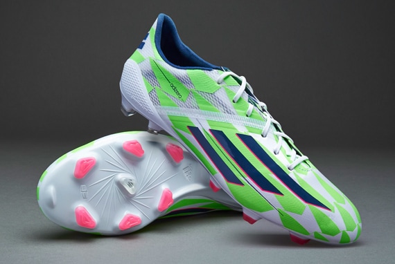 Vergonzoso Furioso Parche Botas de futbol adidas-adidas F50 Adizero FG -M17679-Terrenos firmes- Blanco-Azul-Verde  | Pro:Direct Soccer