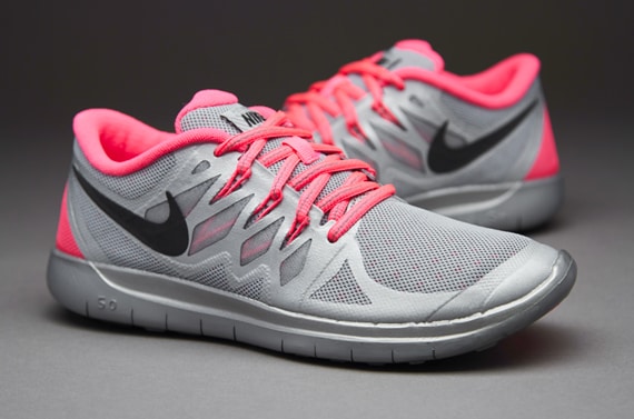 Nike free 5.0 hotsell womens grey and pink