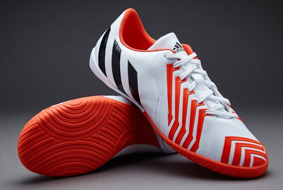 Botas de futbol adidas- Zapatillas de fútbol sala Predator Instinct IN para niños-B24188 -Blanco/Negro/Rojo Pro:Direct Soccer