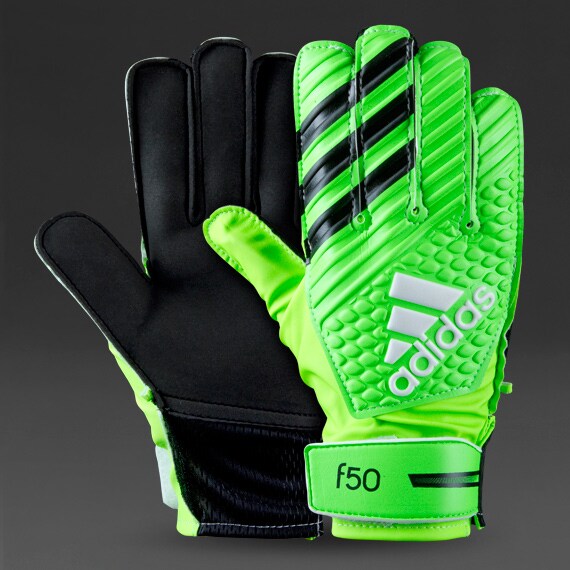 Guantes portero adidas- Guantes F50 - plana-Verde-Negro-Blanco-M38625 | Pro:Direct Soccer