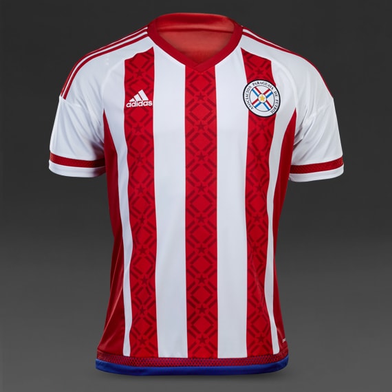 Pegajoso voz principio Equipaciones de futbol- Camiseta adidas Paraguay Primera  equipación-Blanco-Rojo-Azul- M34086 | Pro:Direct Soccer