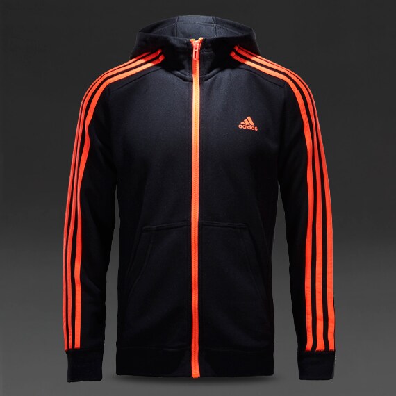 Kinderbekleidung adidas Essentials Three Stripe Hoody B Kapuzenjacke Schwarz Rot S23263 Pro Direct Soccer