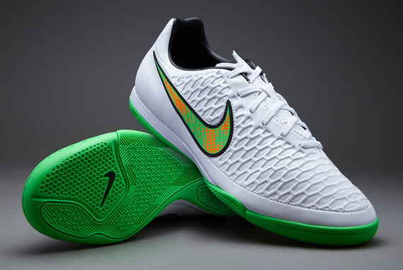 Botas de futsal Nike- Zapatillas de Fútbol Sala Magista Onda - 651541-130- Blanco/Verde/Negro/Naranja Pro:Direct