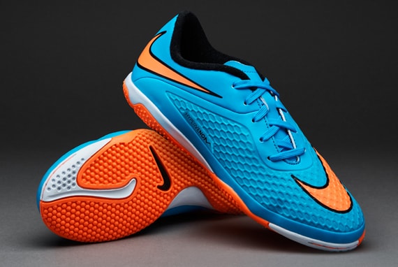 Botas de futsal Nike- Zapatillas de Fútbol Sala Nike Hypervenom para niños- 599811-484-Azul claro-Rojo-Azul-Negro | Soccer