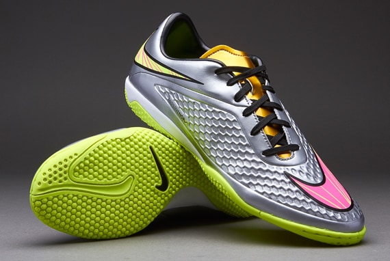 Zapatillas de futbol sala- Zapatillas Hypervenom Phelon Premium para niños- Neymar-Cromo-Rosa-Dorado-677590-069 Pro:Direct Soccer