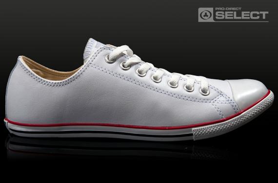 Converse Unisex Chuck Slim leather Lo Tops - Leather - White - Converse Unisex Shoes | Pro Direct Select Pro:Direct Soccer