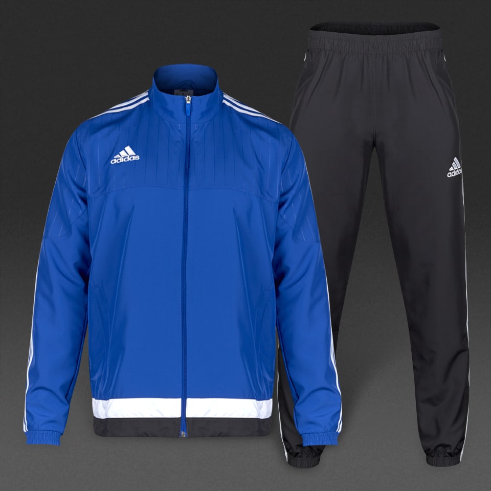 temperatuur Uitstekend Invloed Junior Teamwear - adidas Junior Tiro 15 Presentation Suit - Bold  Blue/White/Black | Pro:Direct Soccer