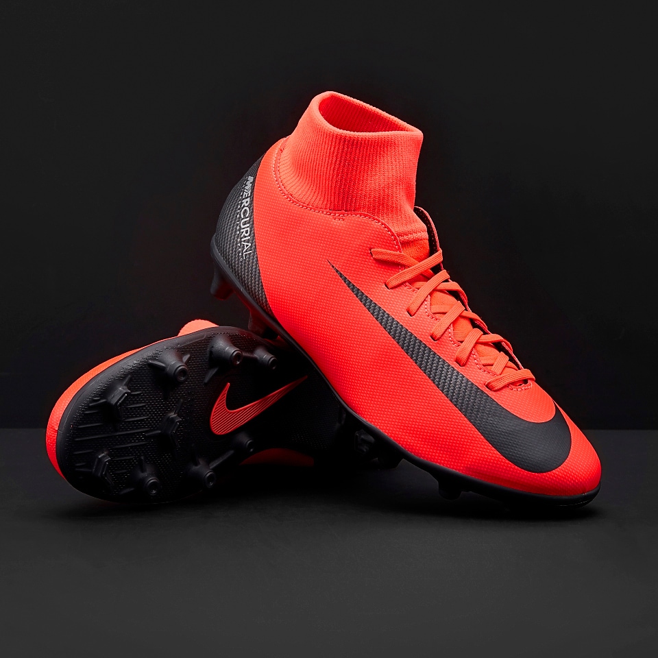 Nike Mercurial VI Club CR7 FG/MG - Mens Boots - Firm Ground - Bright Crimson/Black/Chrome Pro:Direct Soccer