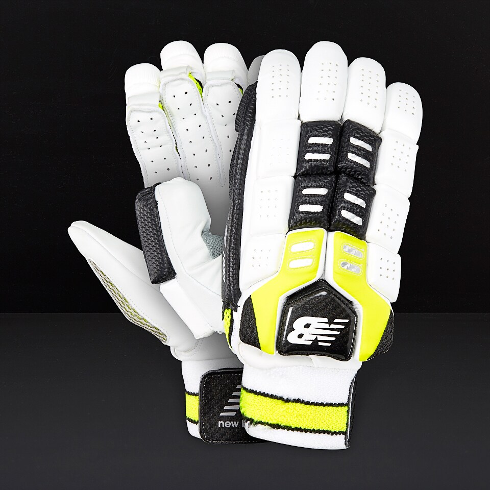 New Balance DC 1080 RH Batting Gloves White/ Yellow/ Black Batting