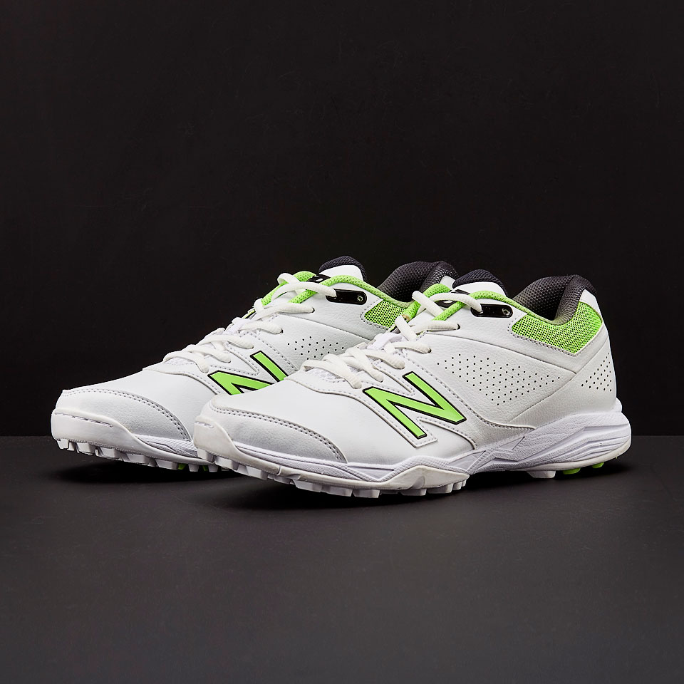 New Balance CK4020 Turf Shoe White/ Green Mens Shoes Turf ProDirect Cricket