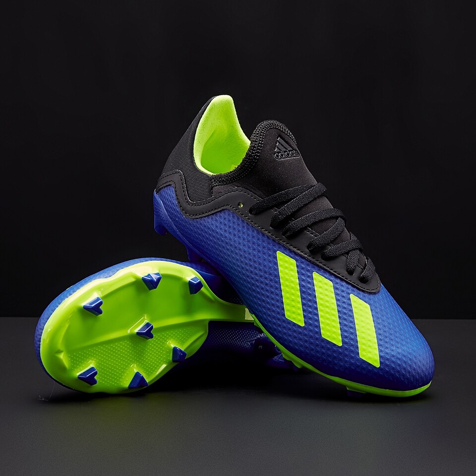 Vier Ga naar beneden Spijsverteringsorgaan adidas Kids X 18.3 FG - Youths Soccer Cleats - Firm Ground - Blue 