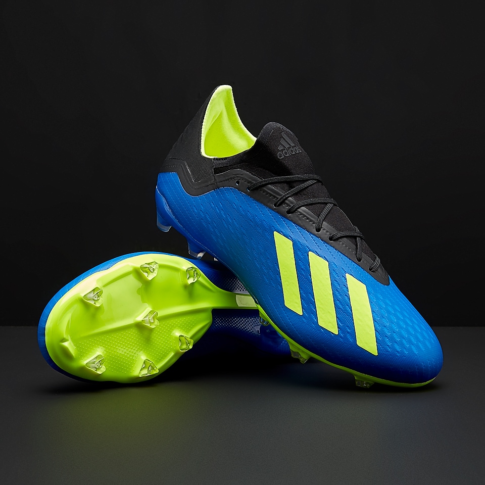 extreem eend Dakraam adidas X 18.2 FG - Mens Soccer Cleats - Firm Ground - Blue 