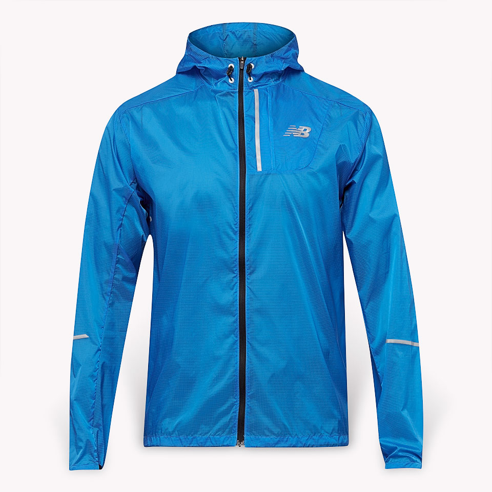 New Balance Lite Packable Jacket - Blue - Mens Clothing - MJ61226_BTL ...