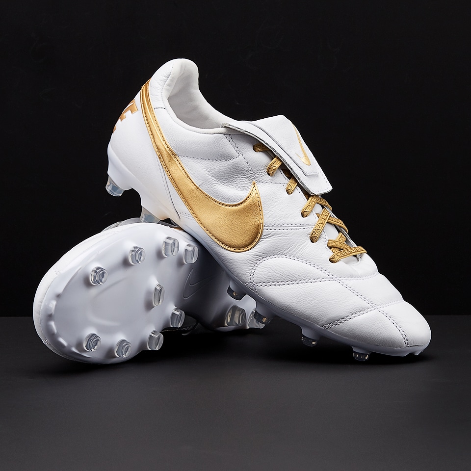 Botas de fútbol - Nike Premier 2.0 FG - Blanco/Dorado/Blanco - | Pro:Direct Soccer