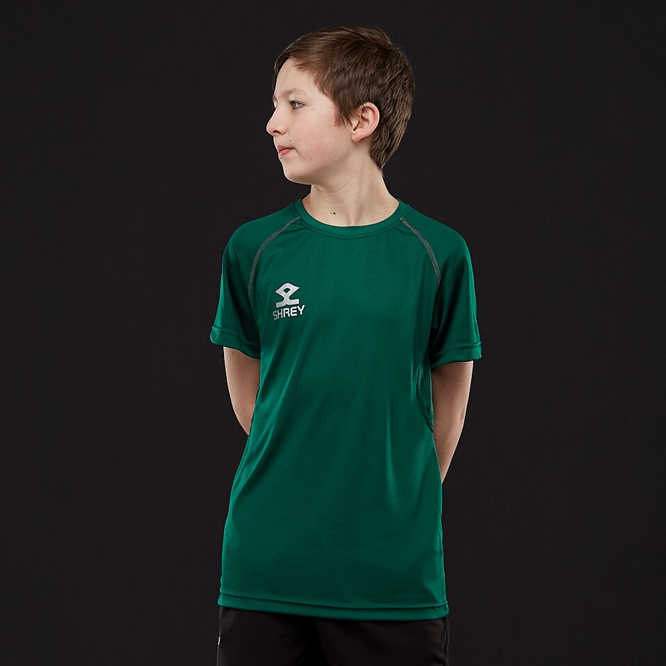 Shrey Performance Junior Training Shirt Green Boys Clothing