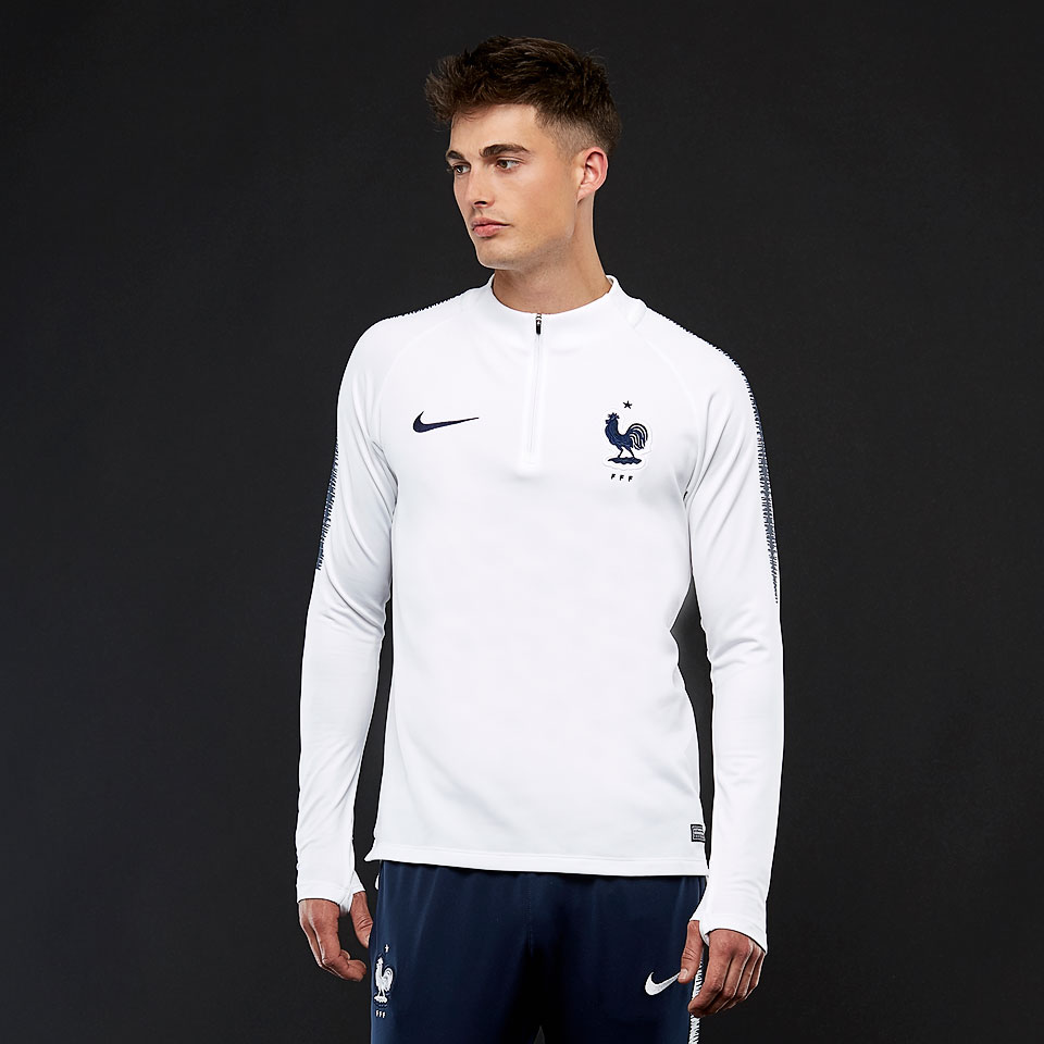Comparison again Simplicity Ropa oficial de equipos - Camisetas de entrenamiento de fútbol - Camiseta  de entrenamiento Nike Francia 2018 Dry Squad Drill -  Blanco/Obsidiana/Obsidiana - 893337-102 | Pro:Direct Soccer