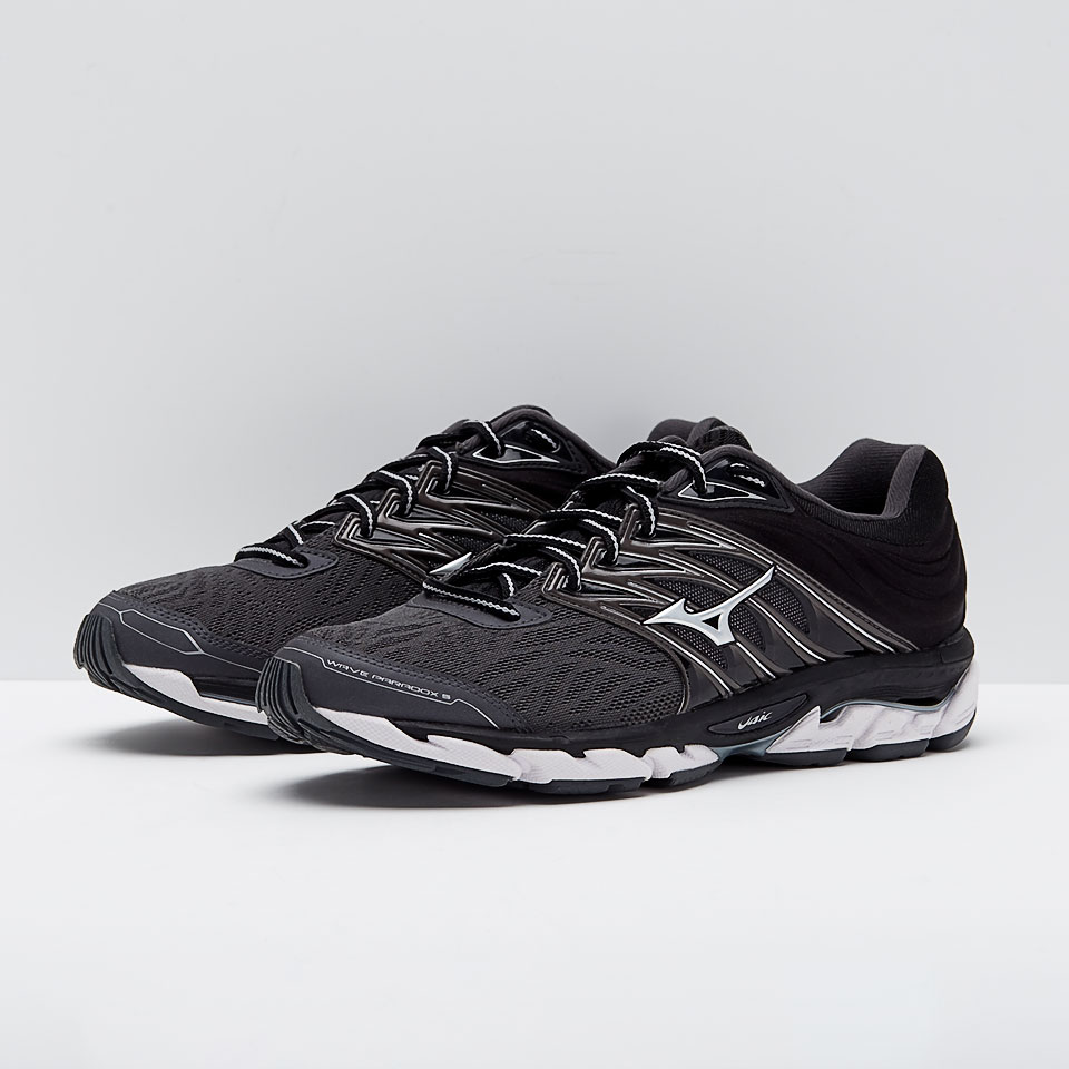 Mens Shoes Mizuno Wave Paradox Dark Shadow/Silver/Fiery Red