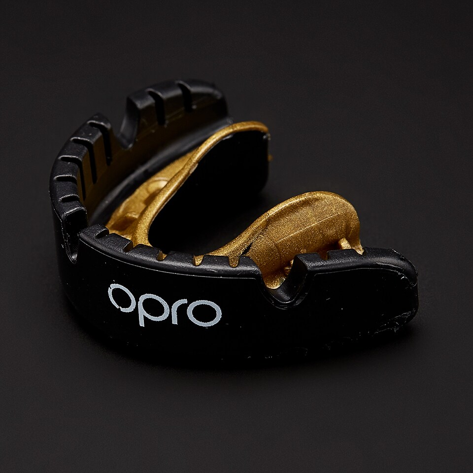 Adult Protection Opro SelfFit Gen4 Gold Braces Mouthguard Black