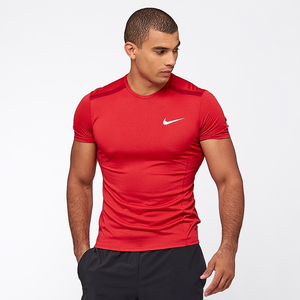 mens red nike running top