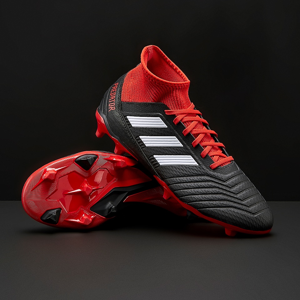 adidas Predator 18.3 FG Mens Soccer Cleats - Ground - Black
