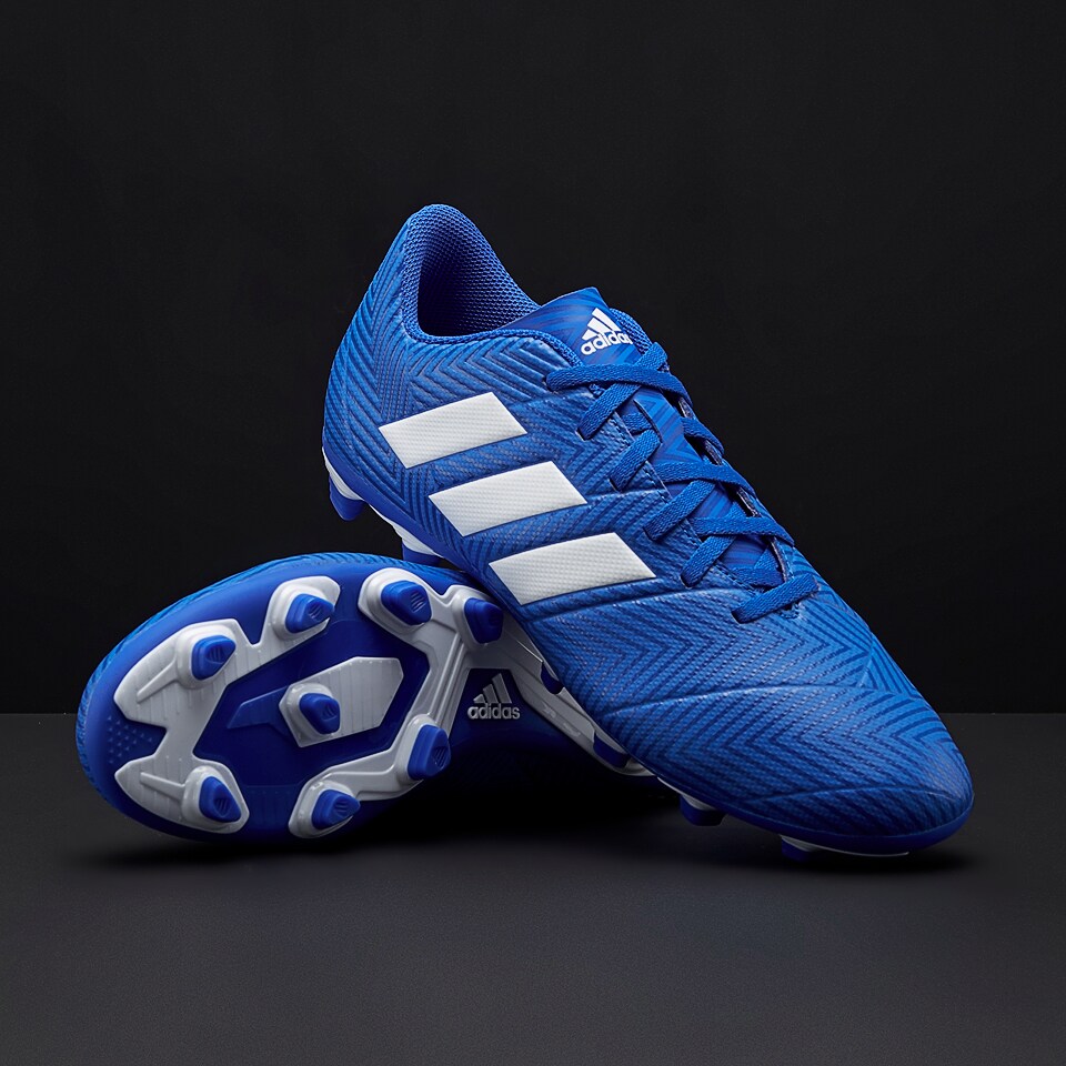 pañuelo Destreza Presentar Botas de fútbol - adidas Nemeziz 18.4 FxG - Azul/Blanco/Azul - DB2115 |  Pro:Direct Soccer