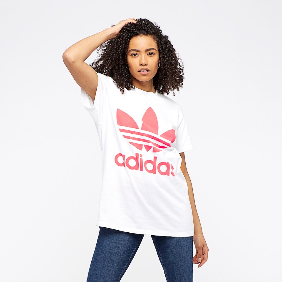 Womens Clothing - adidas Originals Womens Big Trefoil T-Shirt - White ...