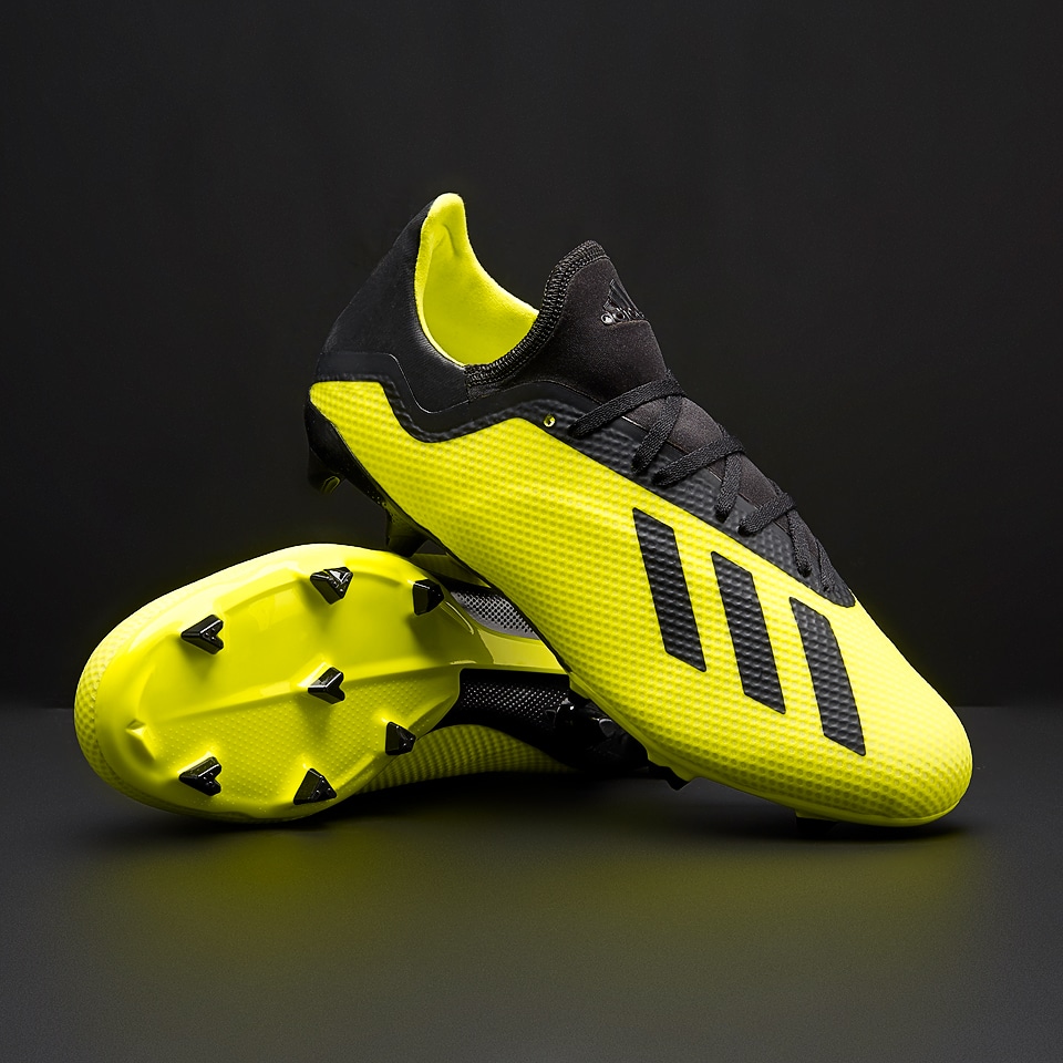 adidas X 18.3 FG - Mens Soccer Cleats - Firm Ground Yellow