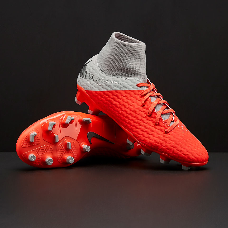 botas de fútbol - Nike Hypervenom III Academy DF FG - Metálico/Gris Lobo - AQ9217-600 | Pro:Direct Soccer