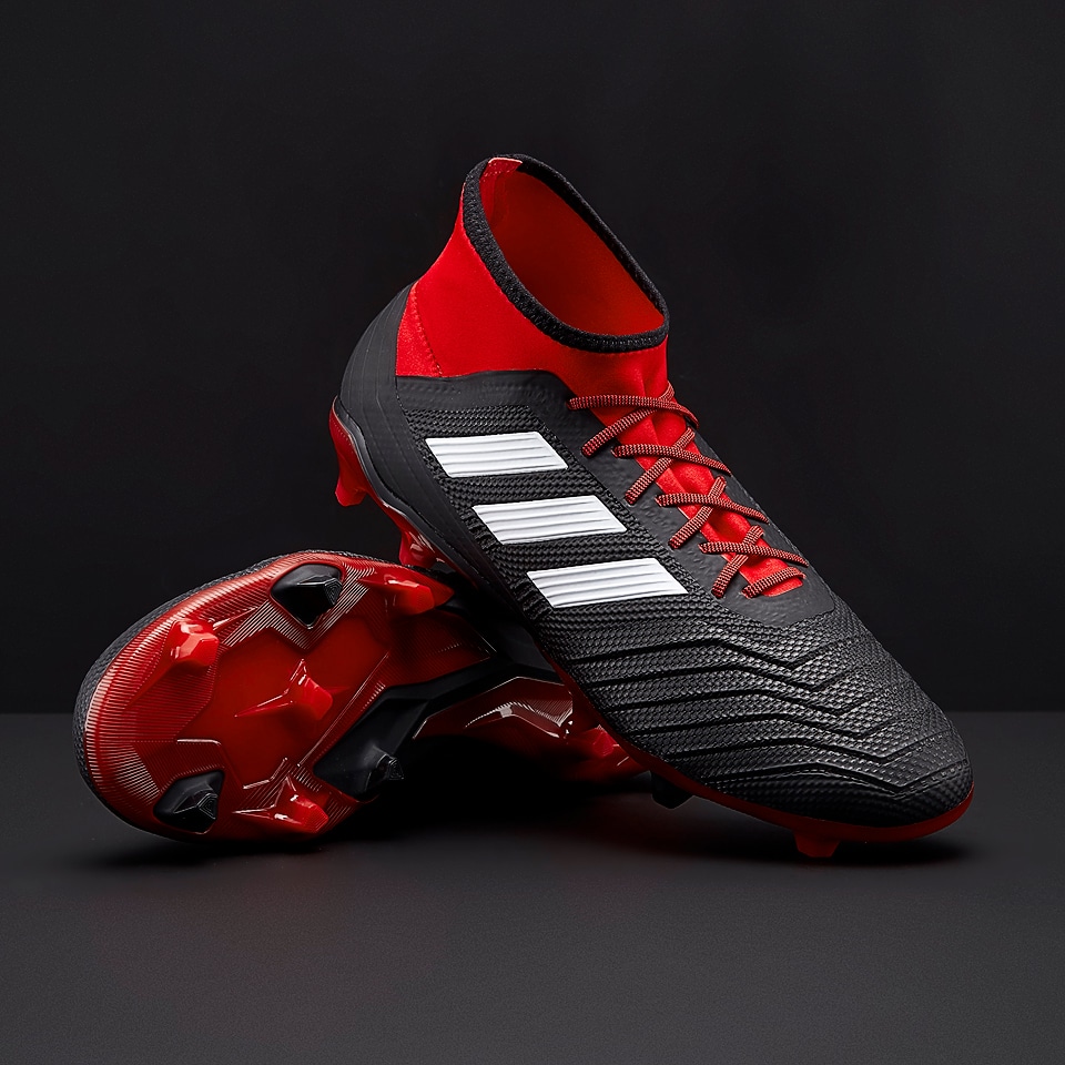 de fútbol - adidas Predator 18.2 FG - Negro/Blanco/Rojo - | Pro:Direct Soccer