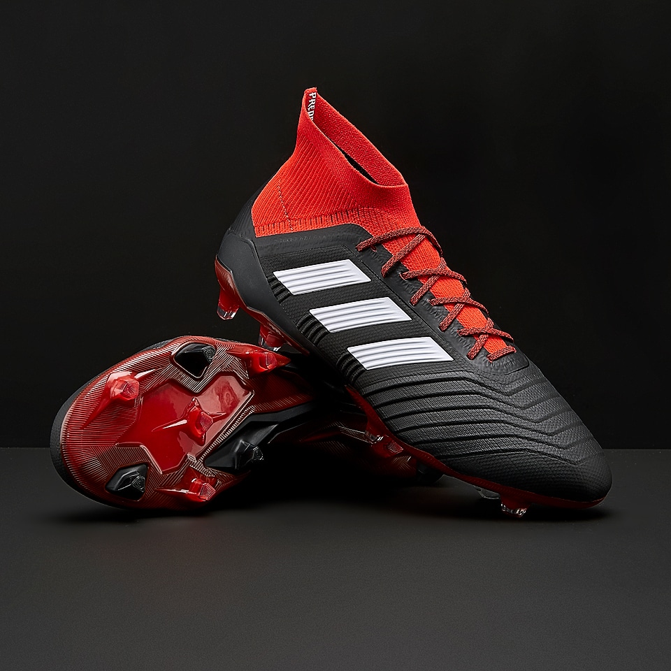 adidas Predator 18.1 FG Mens Boots - Firm Ground - Black/White/Red Pro:Direct Soccer