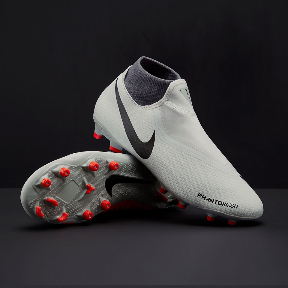 Nike Phantom Vision DF FG/MG - Mens Soccer Cleats - Firm Ground Pure Grey