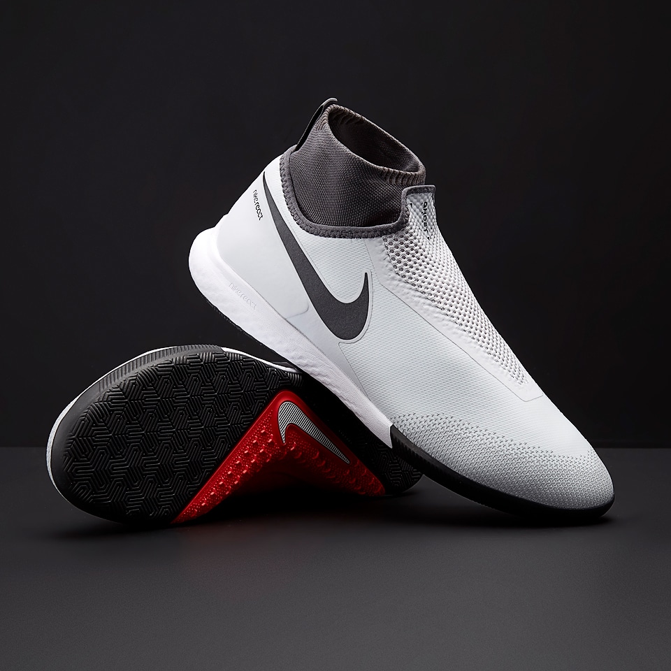 Modderig Uitrusting Golven Nike React Phantom Vision Pro DF IC - Mens Soccer Cleats - Indoor - Pure  Platinum/Black/Light Crimson/Wolf Grey 