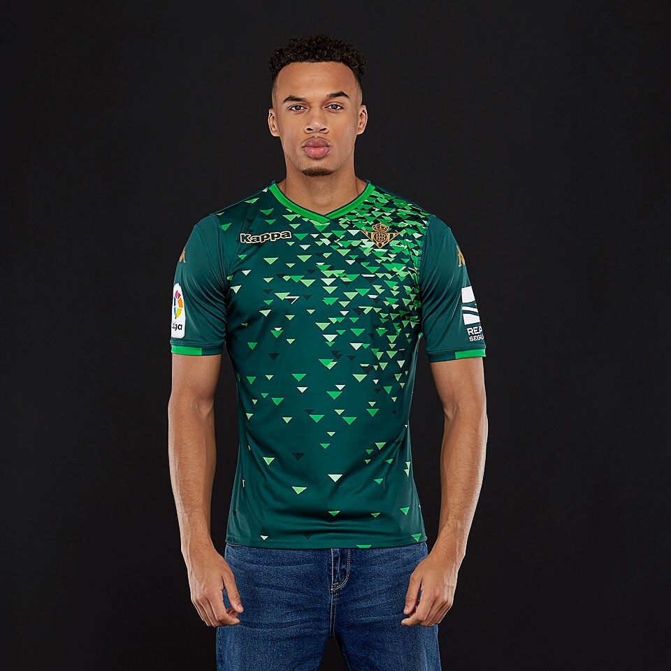Ropa oficial de equipos de fútbol La Liga Camiseta Kappa Real 18/19 segunda equipación - Verde Oscuro | Pro:Direct Soccer