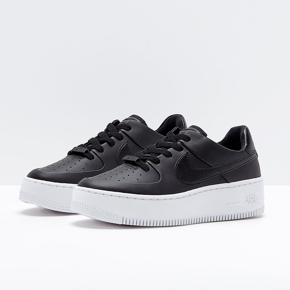 Nike Womens Air Force 1 Sage Low - Black - Womens Shoes - Retro Running ...