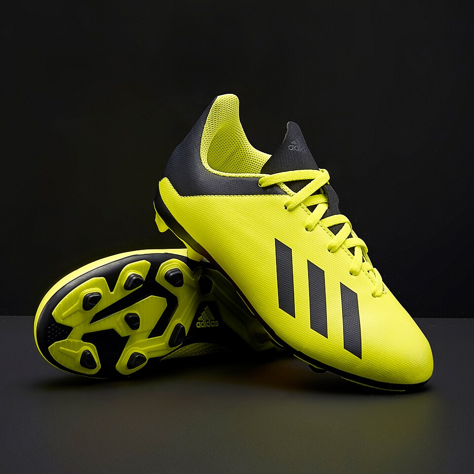 Botas de fútbol para niños - adidas X 18.4 FxG para niños - Amarillo/Negro/Amarillo - DB2420 Pro:Direct Soccer