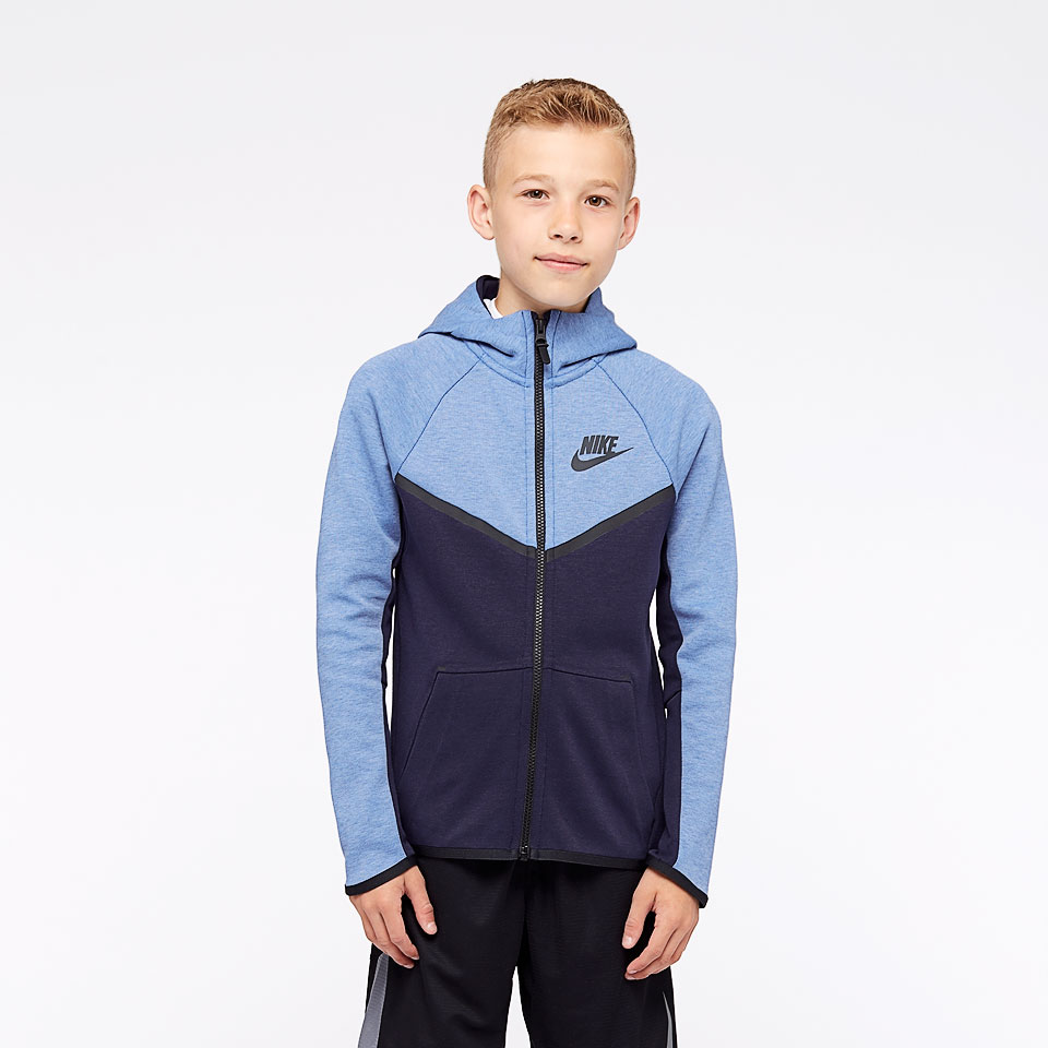 Dijk wasmiddel Gewoon Nike Boys Sportswear Tech Fleece Windrunner Hoodie - Nike Boys Sportswear Tech  Fleece Windrunner Hoodie - Blue - 856191-437 | Pro:Direct Soccer
