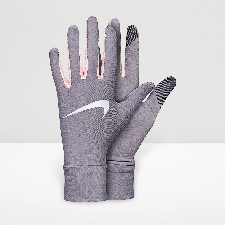 Nike Womens Lightweight Tech Running Gloves Gunsmoke/Storm Pink