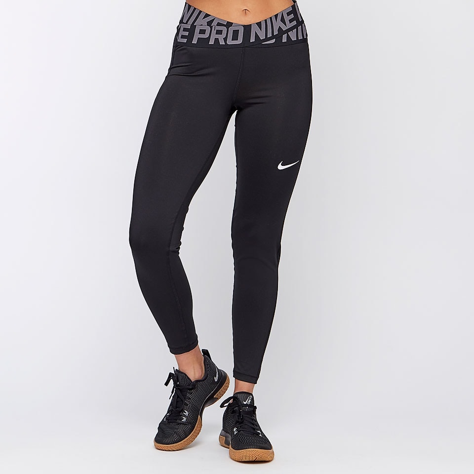 Nike Womens Pro Intertwist Tights - Black/White - Womens Clothing