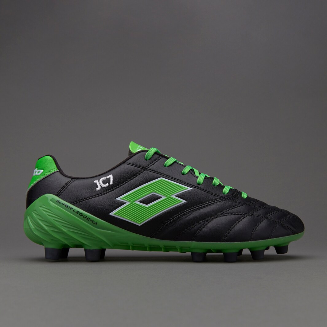 Lotto Stadio 100 FG Black/Mint Fluo Mens Boots Firm Ground Pro