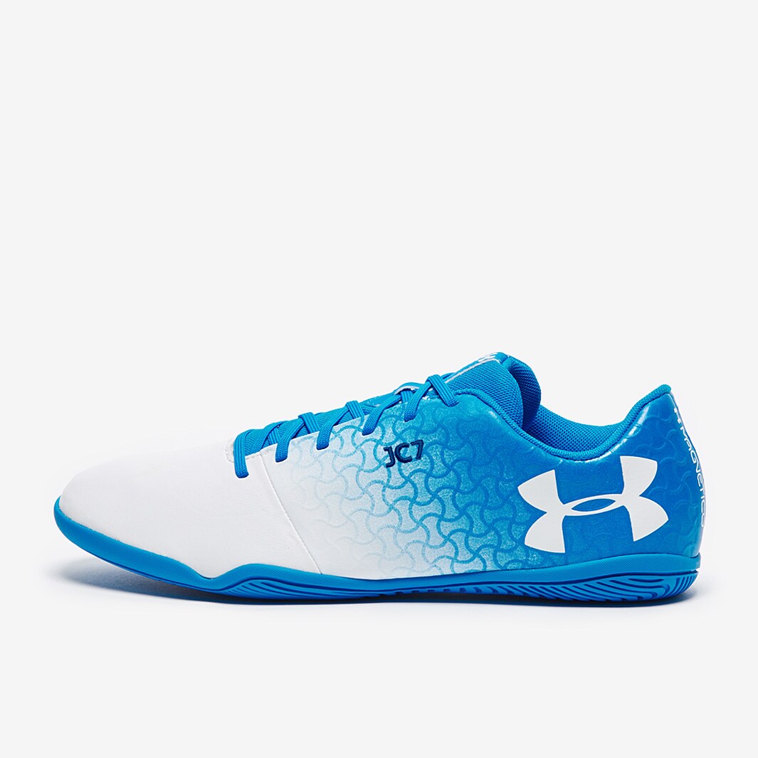 Under Armour Select IN Mens Soccer Cleats Indoor Blue Circuit/White