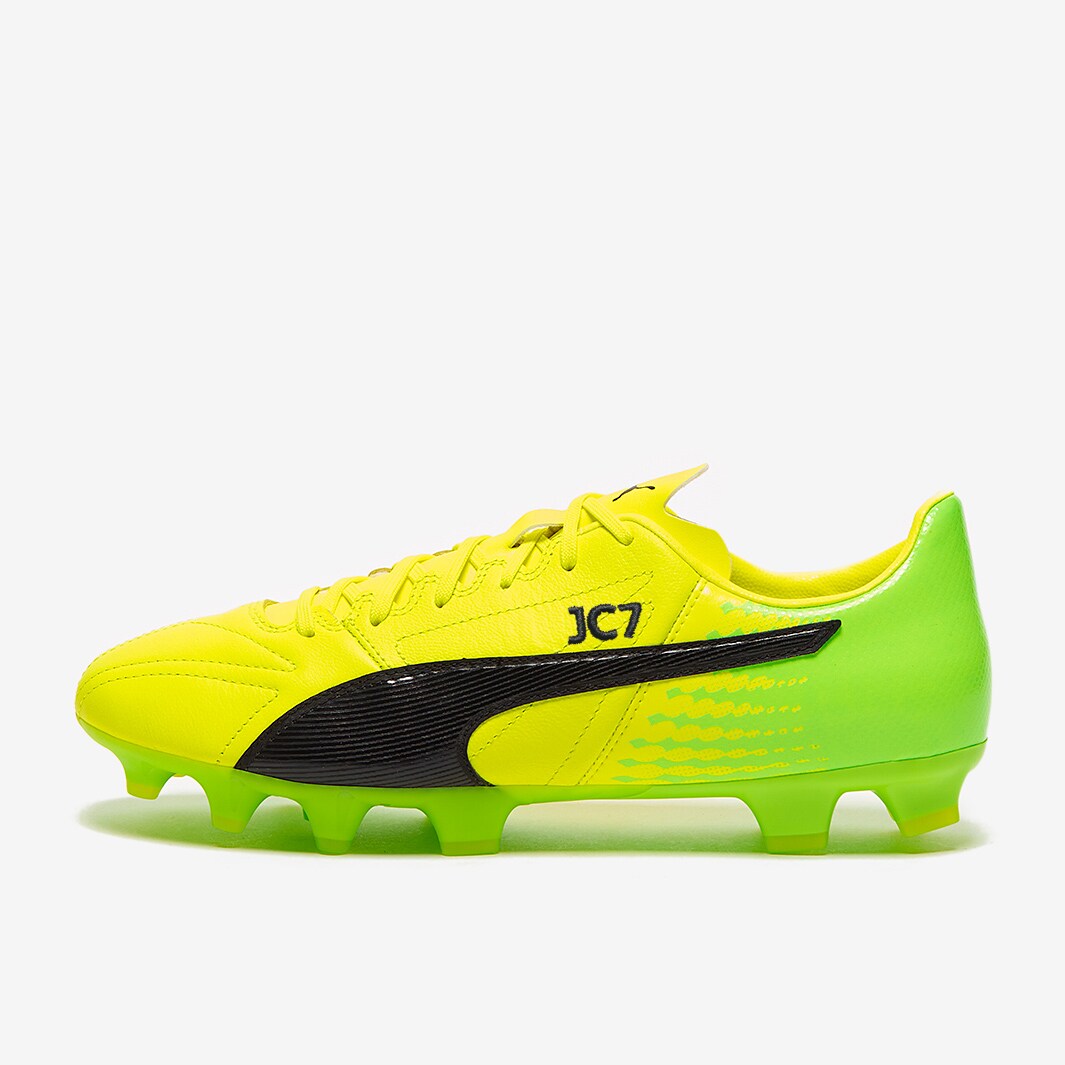 microscopic to donate Extremely important PUMA evoSPEED 17.2 Leather FG - Safety Yellow/PUMA Black/Green Gecko - Mens  Boots - Firm Ground 