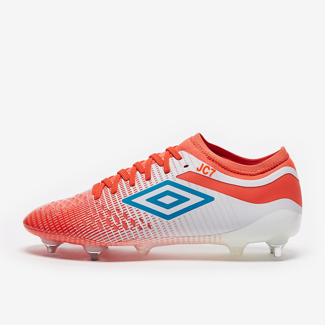 Crampons Umbro Velocita Pro HG - Blanc/Rose - US 10 / UK 9 - Occasion Excellent