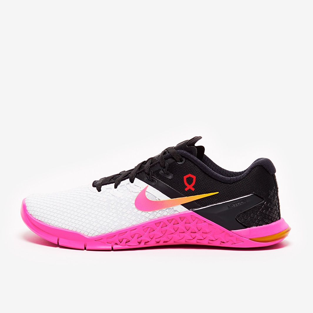 Nike Womens Metcon 4 XD White University Gold Laser Fuchsia Womens Shoes CD3128 100 Pro Direct Running