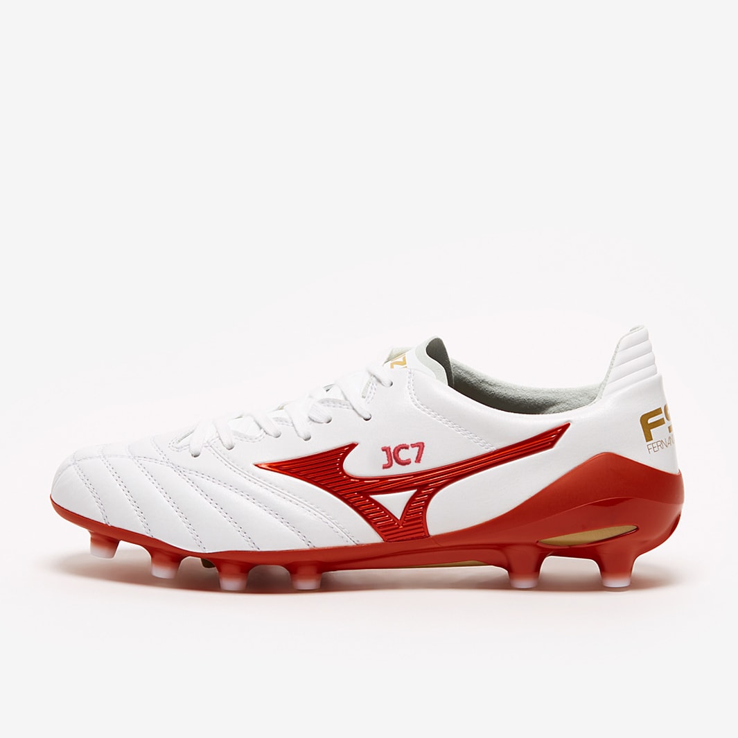 Mizuno Morelia Neo II Torres FG - White/High Risk Red/Gold