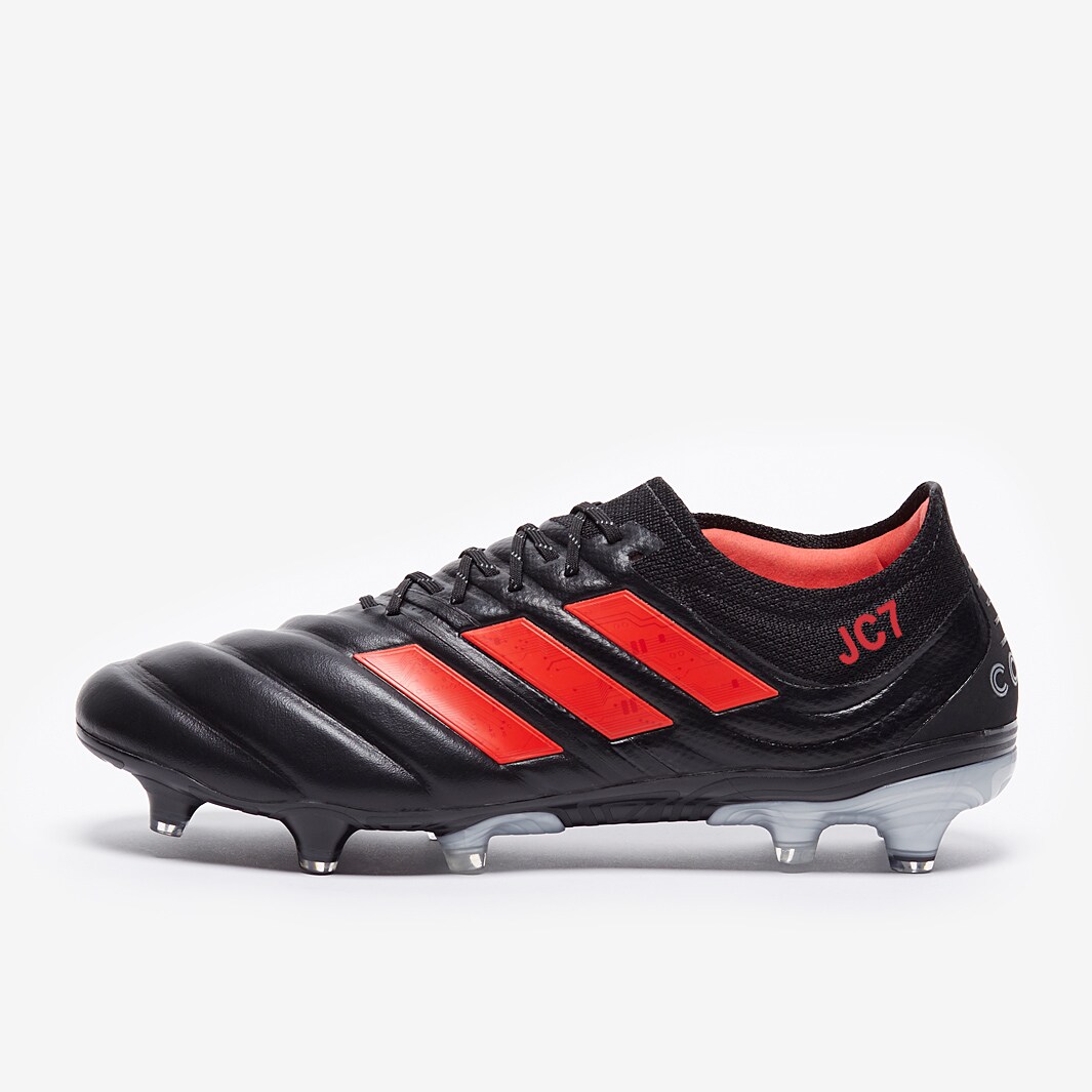 Chaussures de foot adidas Copa 19.1 FG Noir Rouge Argent Terrain sec Pro Direct Soccer