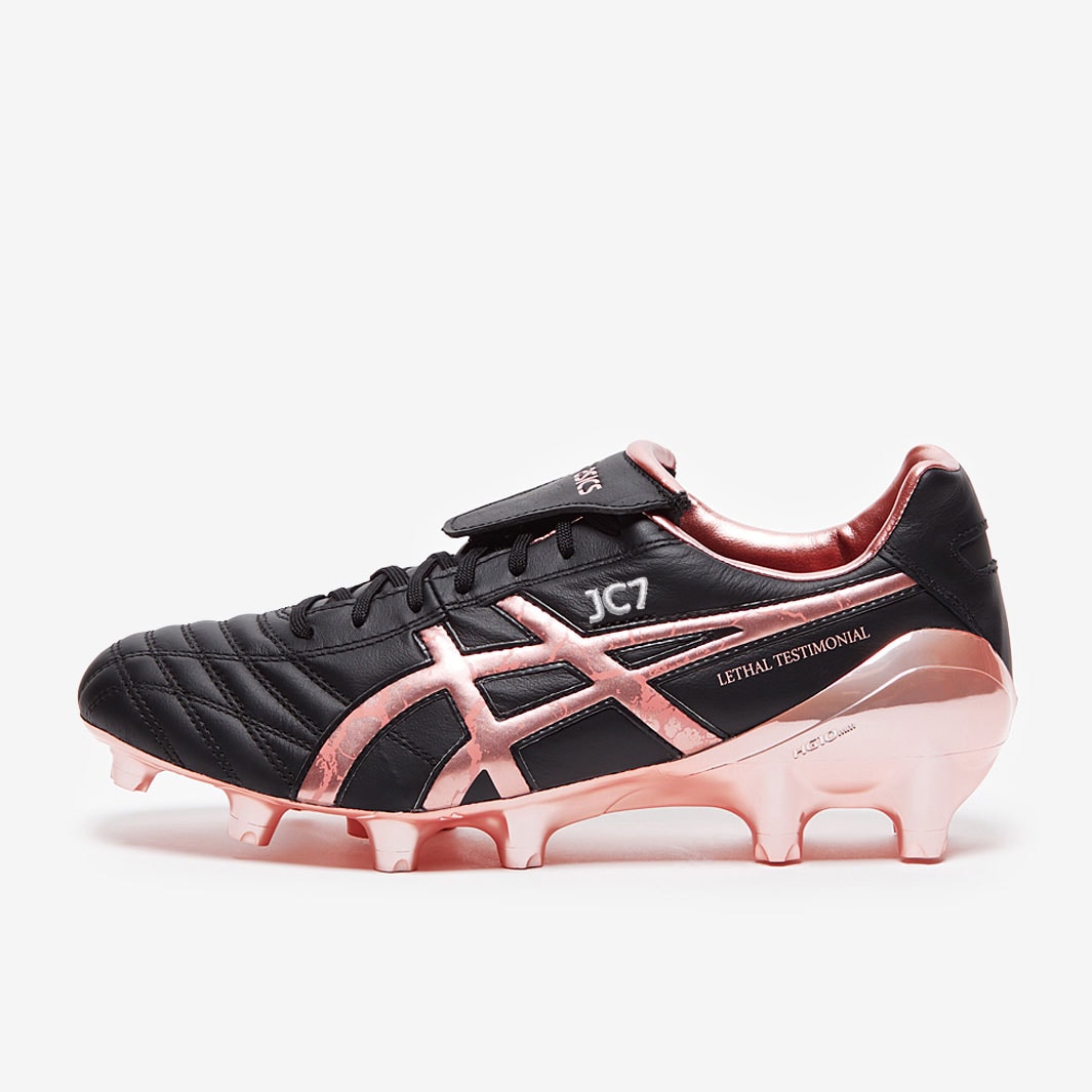 Asics Lethal Testimonial FG Black Rose Gold Mens Boots