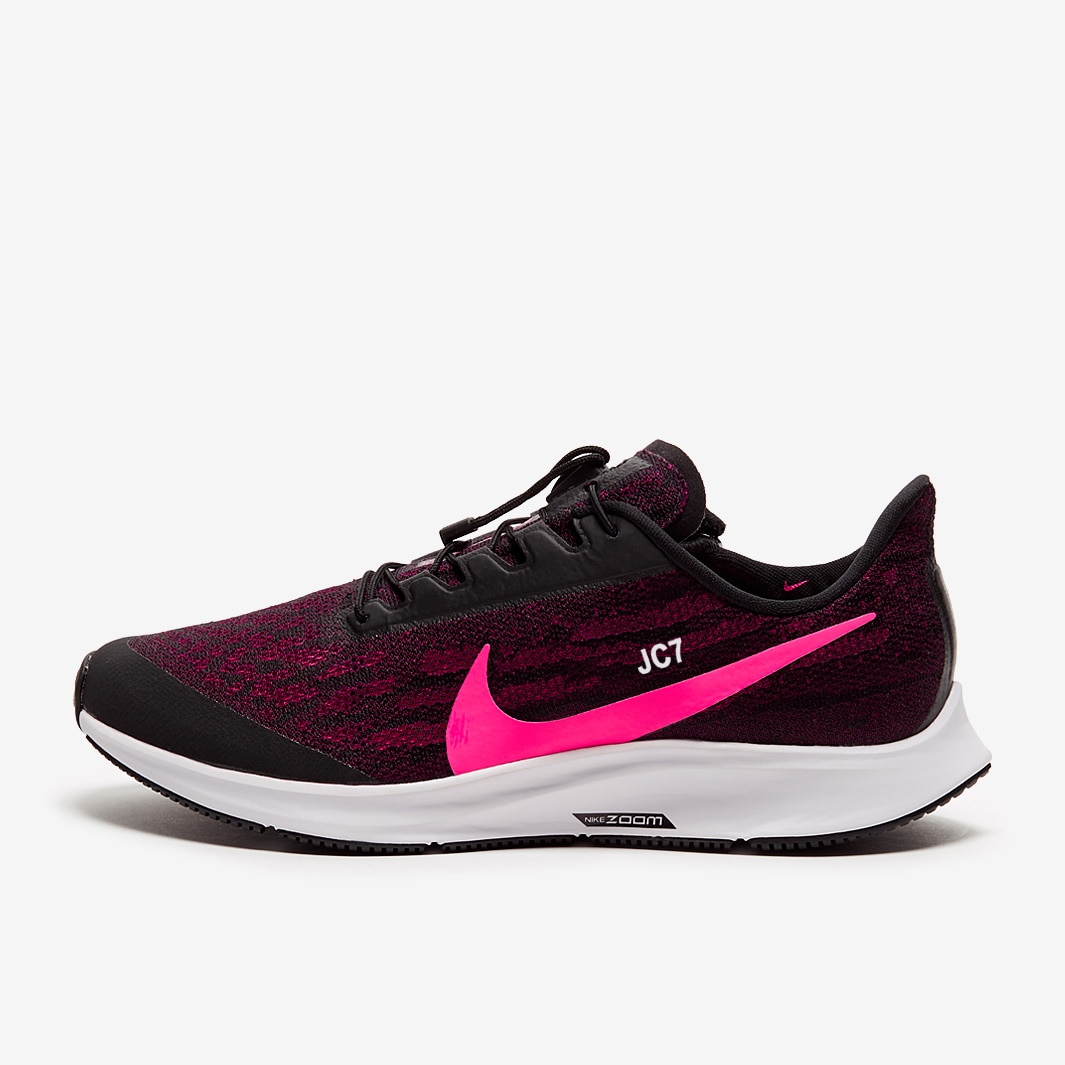 Nike Womens Zoom Pegasus 36 Flyease Black/Pink Blast-True Berry
