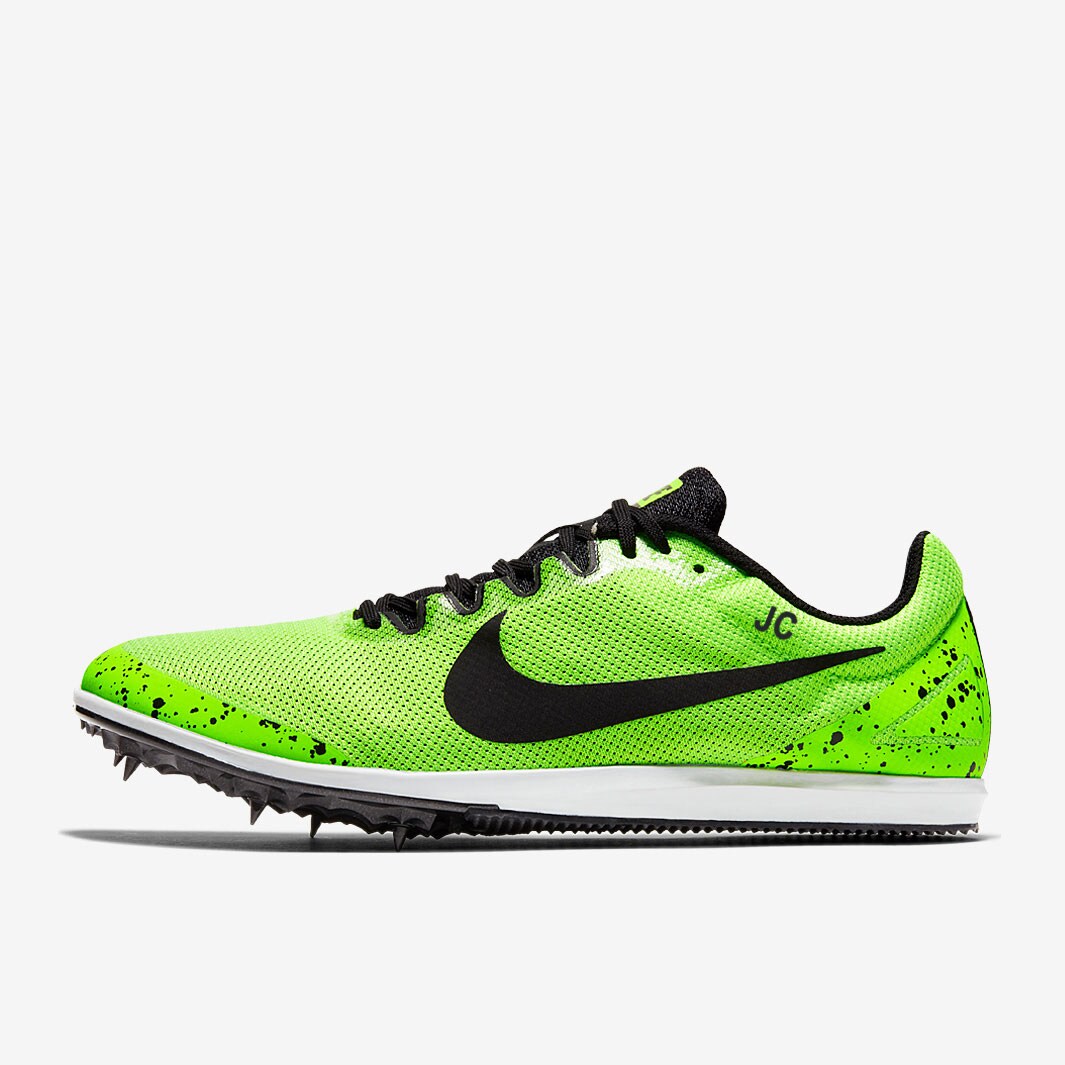 Nike Zoom Rival D 10 Track Spike Electric Green/BlackPure Platinum Mens Shoes ProDirect