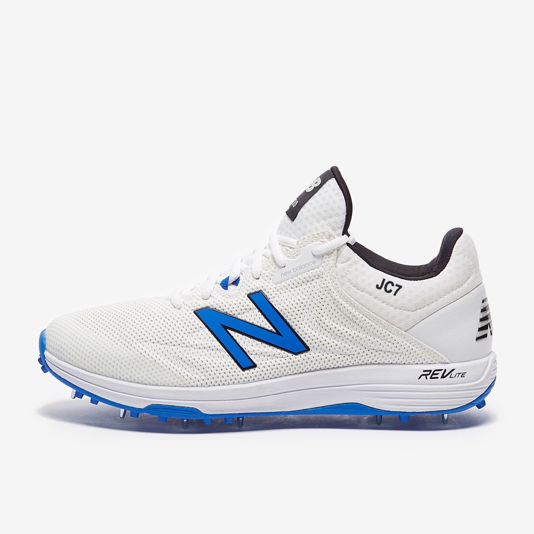 New Balance CK10 Cricket Shoe White/ Blue Mens Shoes ProDirect