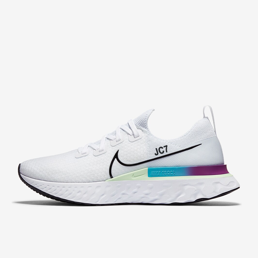 Nike React Infinity Riun Flyknit White/Black-Vapor Green-Oracle